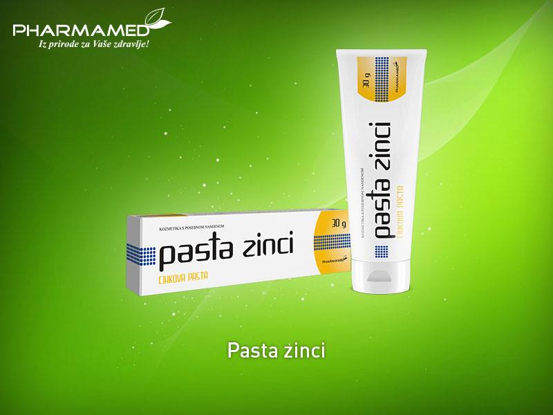 PHARMAMED CINKOVA PASTA 30g, Kod herpes simplexa, ekcema, impetiga i pruritisa - slika 1