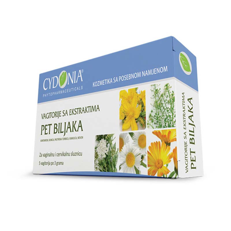 Vagitorije sa ekstraktima pet biljaka 5 komada - slika 1