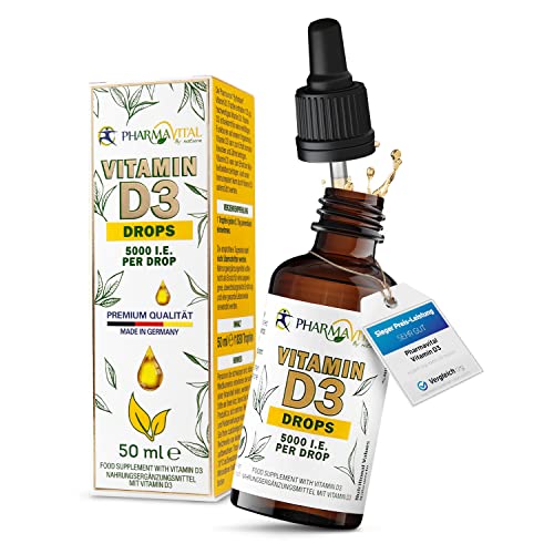 PHARMAVITAL VITAMIN D3 KAPI 5000 I.E. Visokokvalitetni vitamin D, za održavanje normalnih kostiju, zuba, imunitet. - slika 1