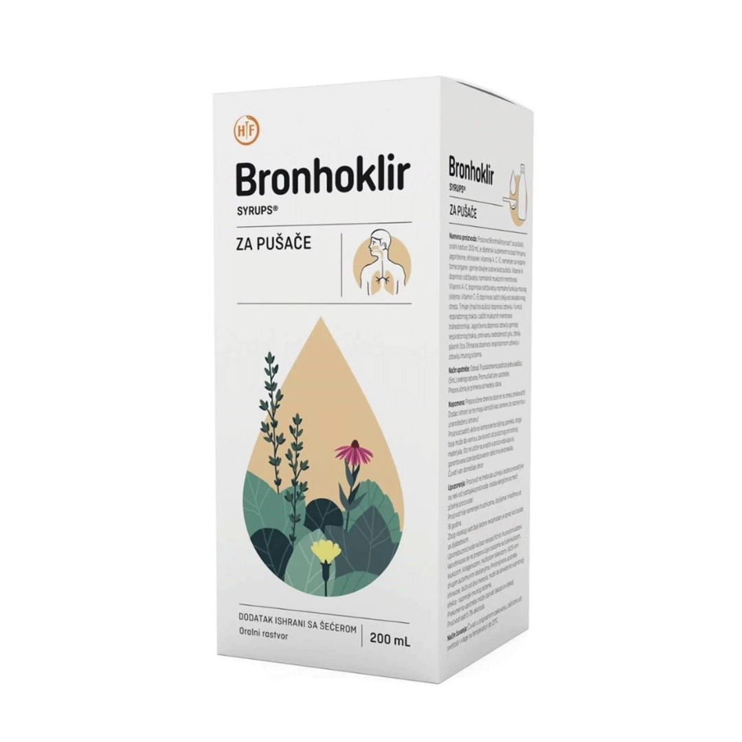 BRONHOKLIR Sirup za pušače 200ml - slika 1