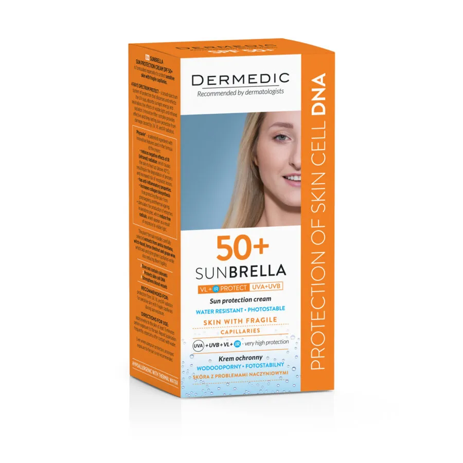 DERMEDIC Sunbrella Krema za kožu sa osjetljivim kapilarima SPF 50, 50ml - slika 1