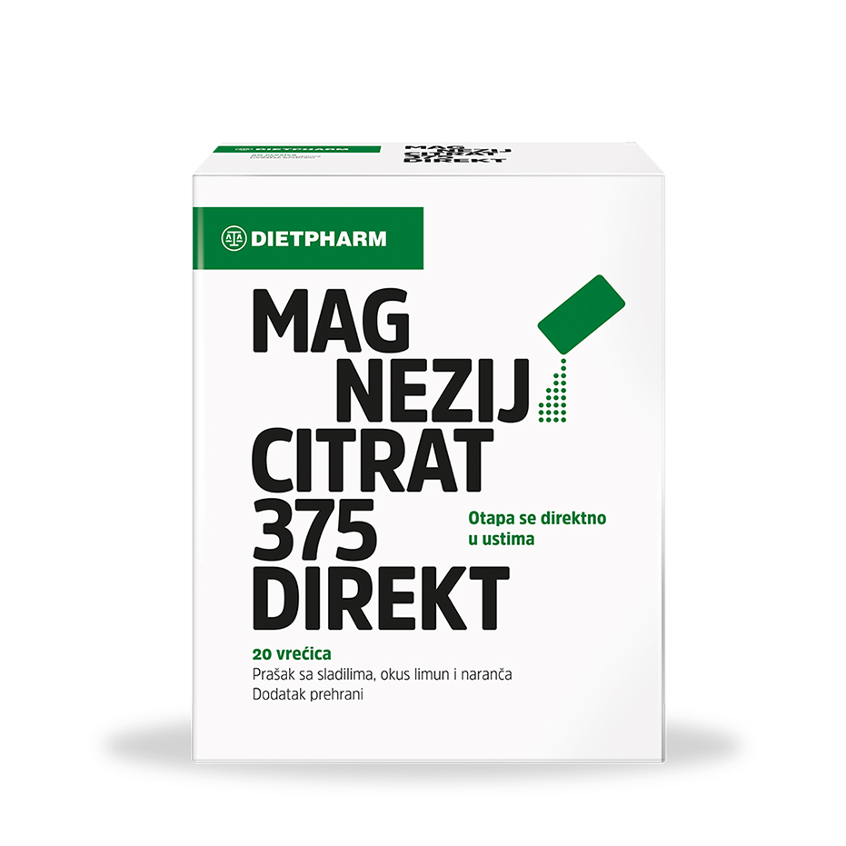 DIETPHARM Magnezij citrat 375mg 20 direkt vrećica - slika 1