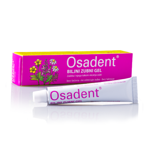 OSADENT biljni zubni gel 20g, Zaštita i njega tokom nicanja zubi - slika 1