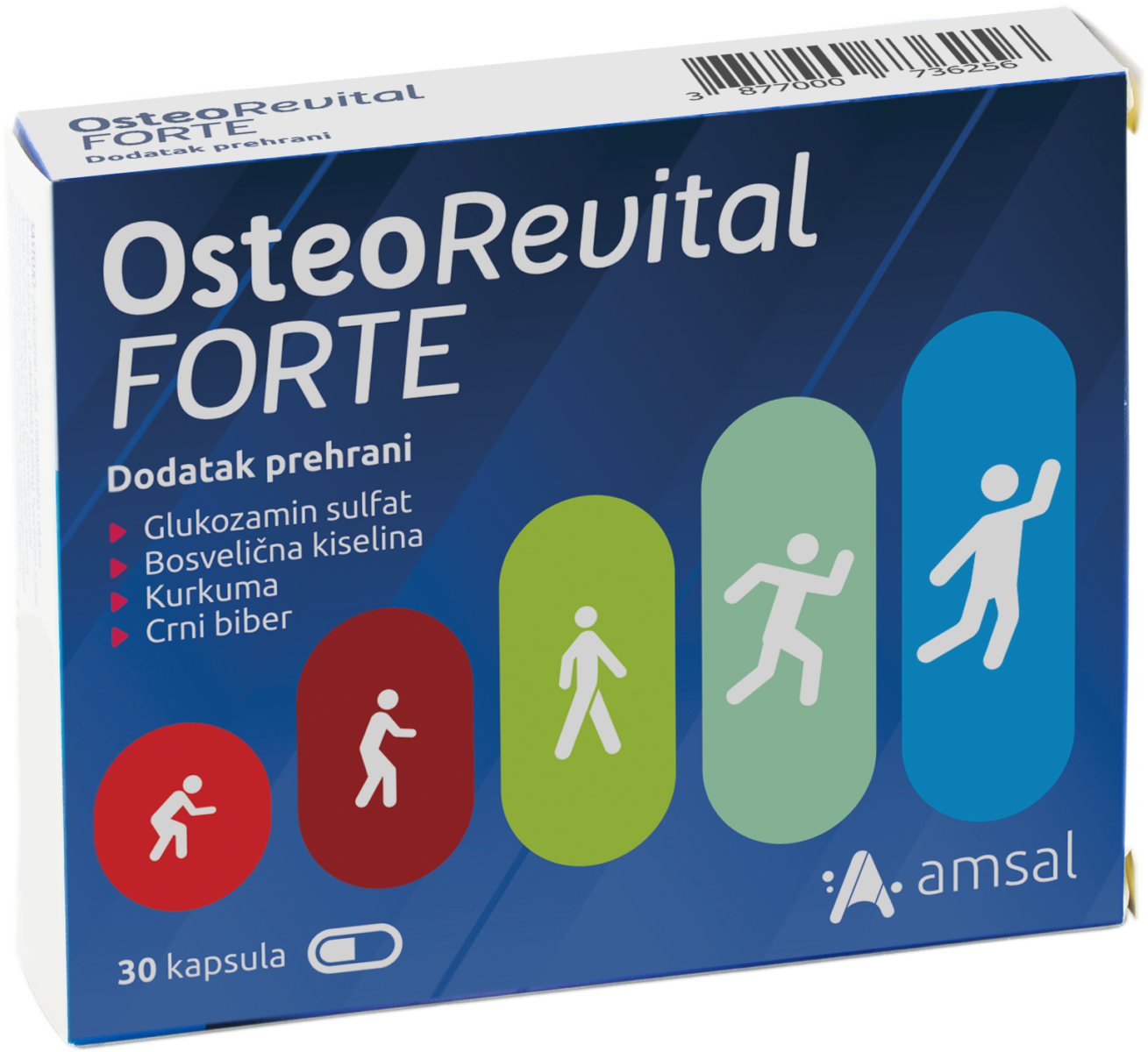 Amsal OsteoRevital FORTE kaps 30, Dodatak prehrani za održavanje funkcije zglobova - slika 1