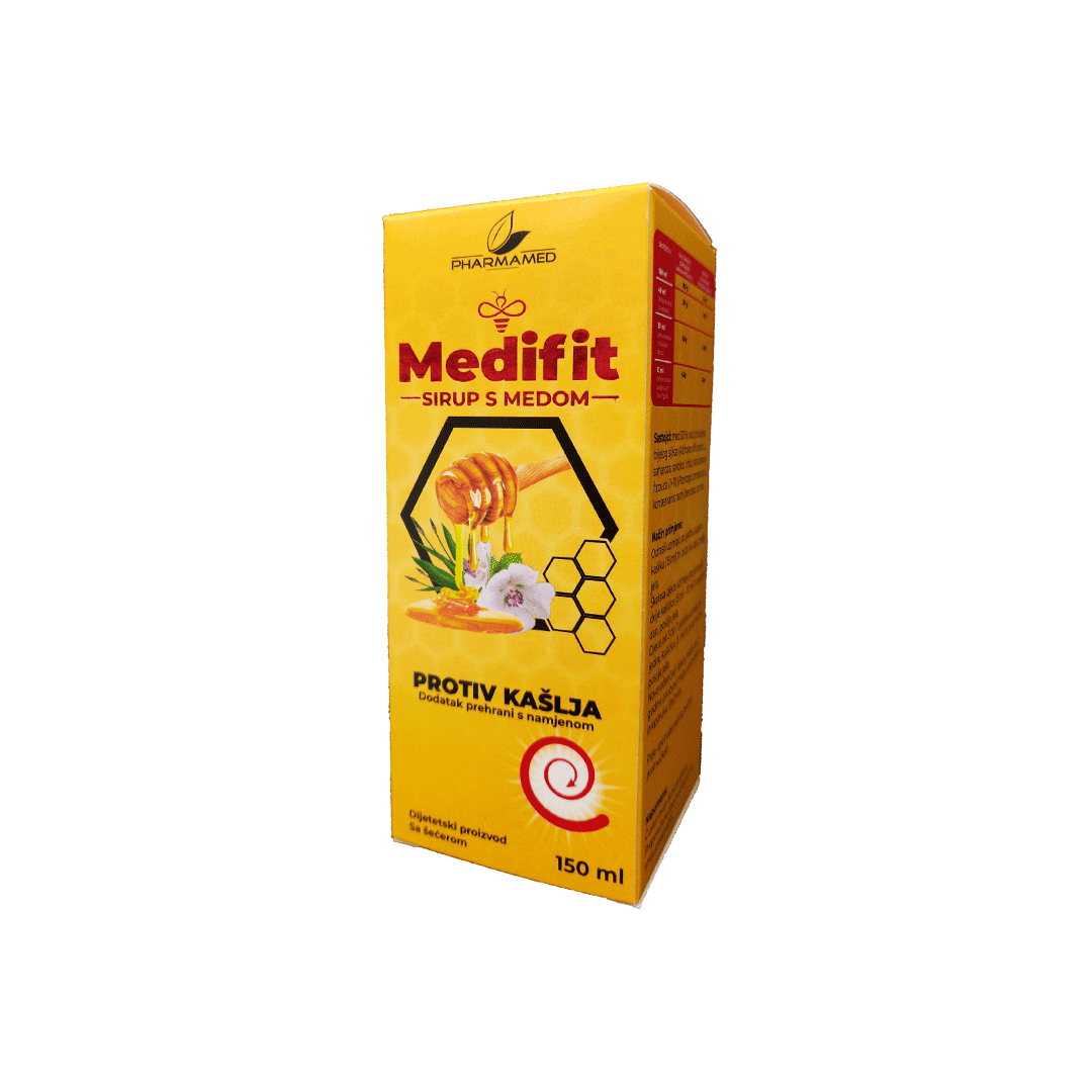 Pharmamed MEDIFIT sirup s medom protiv kašlja 200 ml - slika 1