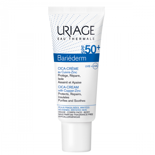 URIAGE Bariederm CICA obnavljajuća krema sa Cu+Zn SPF 50+, 40ml - slika 1
