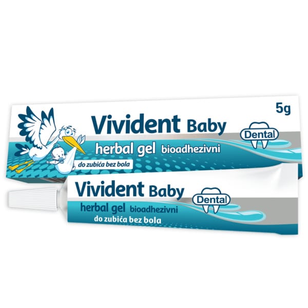 VIVIDENT Baby bioadhezivni herbal gel za desni 5g - slika 1