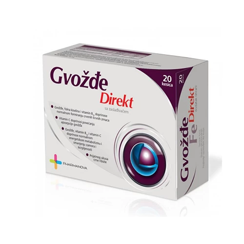 PHARMANOVA Gvožđe Direkt 20 kesica - slika 1
