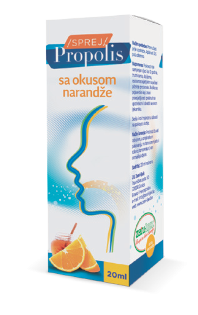 PROPOLIS SPREJ ZA ODRASLE - OKUS NARANDŽA - slika 1