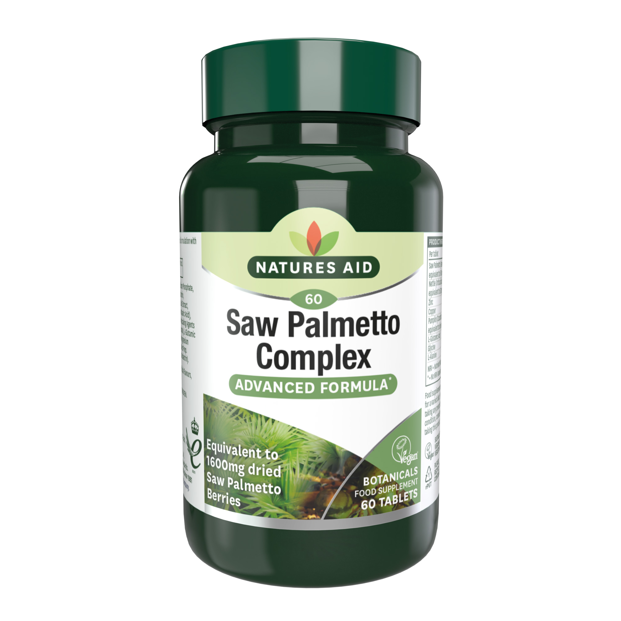 NATURES AID Saw Palmetto Complex 60 tableta - slika 1
