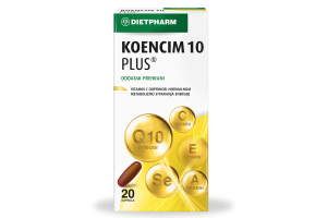 DIETPHARM KOENCIM 10 PLUS a 20 kapsula, Dodatak prehrani s koenzimom Q10, vitaminima i selenom