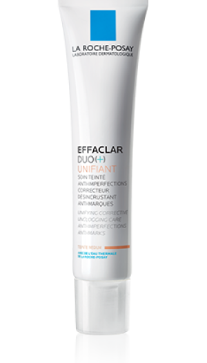 LA ROCHE-POSAY EFFACLAR DUO (+) UNIFIANT medium shade 40ml, Ujednačujuća korektivna njega koja odčepljuje pore, smanjuje nepravilnosti i sprječava nastanak crvenih i smeđih mrlja na koži