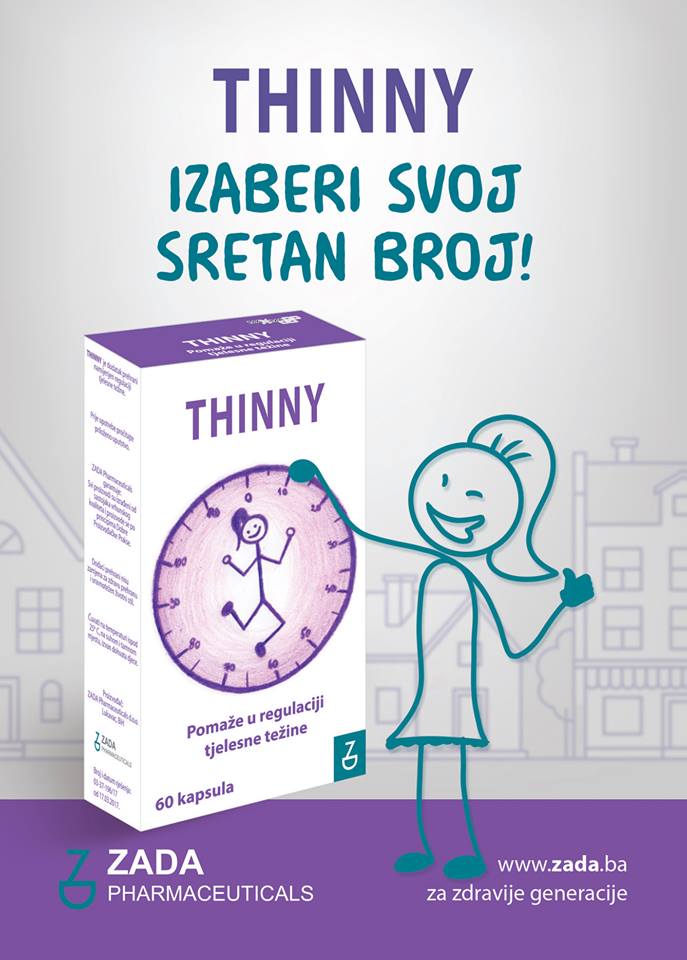 ZADA THINNY kapsule a 60, Dodatak prehrani pomaže u regulaciji tjelesne težine - slika 1