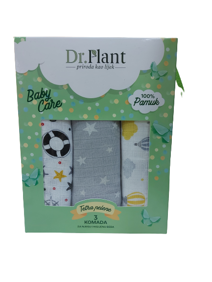 DR. PLANT Prirodne tetra pelene a3, Mekane za nježnu bebinu kožu, imaju veliku moć upijanja, te imaju raznovrsnu primjenu. - slika 1